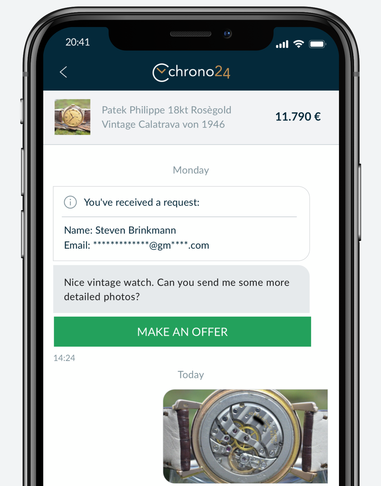 App Chrono24 para Android & iOS